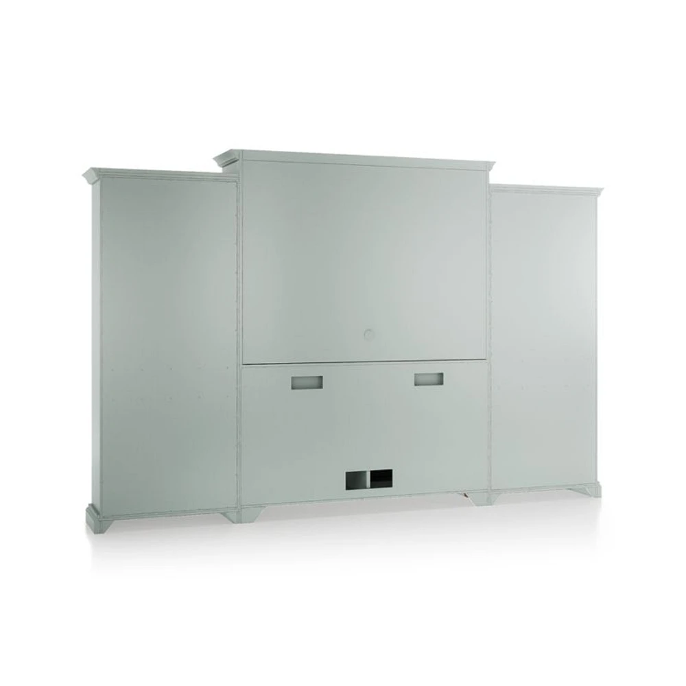 Cameo Blue Grey -Piece Entertainment Center with Open Bookcases