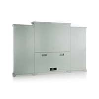 Cameo Blue Grey -Piece Entertainment Center with Open Bookcases