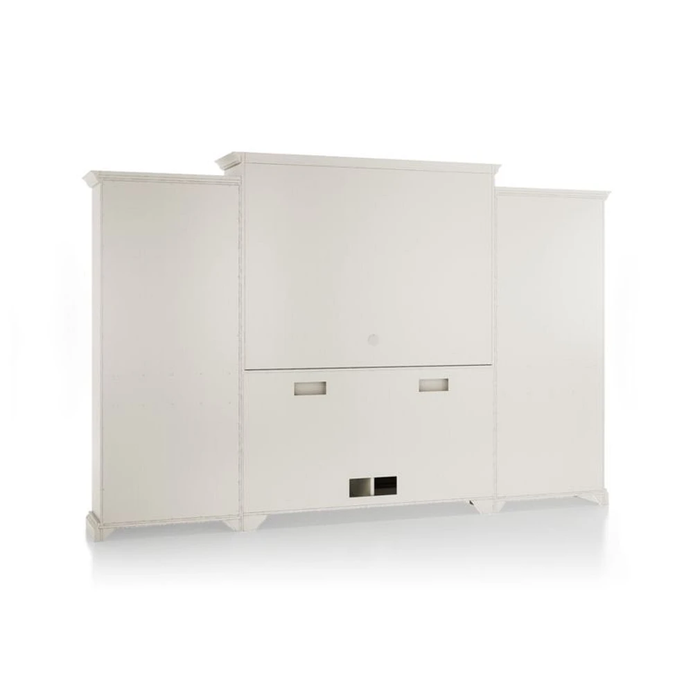 Cameo Dama 4-Piece Entertainment Center with Open Bookcases