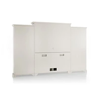 Cameo Dama 4-Piece Entertainment Center with Open Bookcases