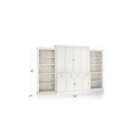 Cameo Dama 4-Piece Entertainment Center with Open Bookcases