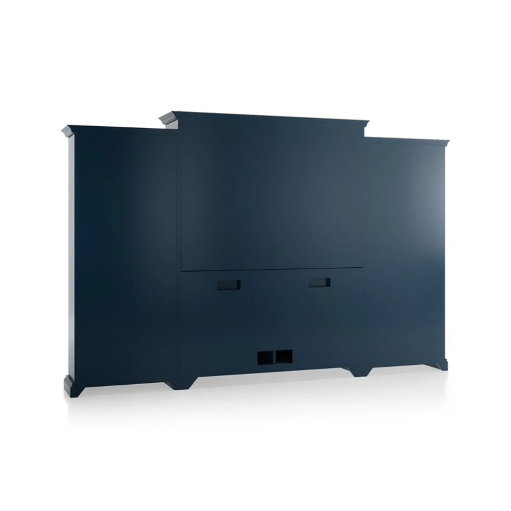 Cameo Indigo -Piece Entertainment Center with Open Bookcases
