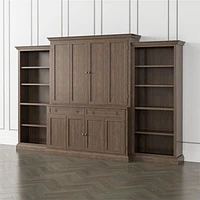 Cameo Pinot Lancaster -Piece Entertainment Center with Open Bookcases
