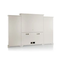 Cameo Dama 4-Piece Entertainment Center with Storage Bookcase