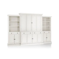 Cameo Dama 4-Piece Entertainment Center with Storage Bookcase