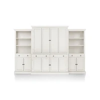 Cameo Dama 4-Piece Entertainment Center with Storage Bookcase