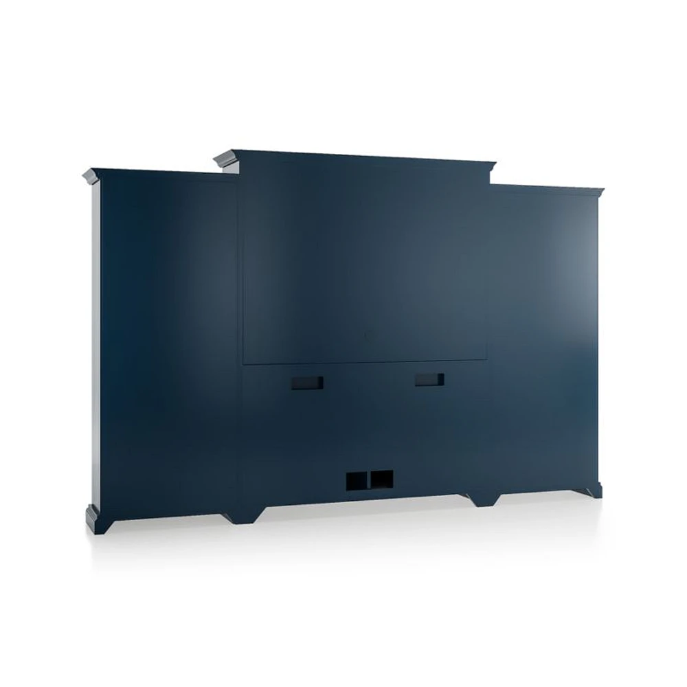 Cameo Indigo -Piece Entertainment Center with Storage Bookcases