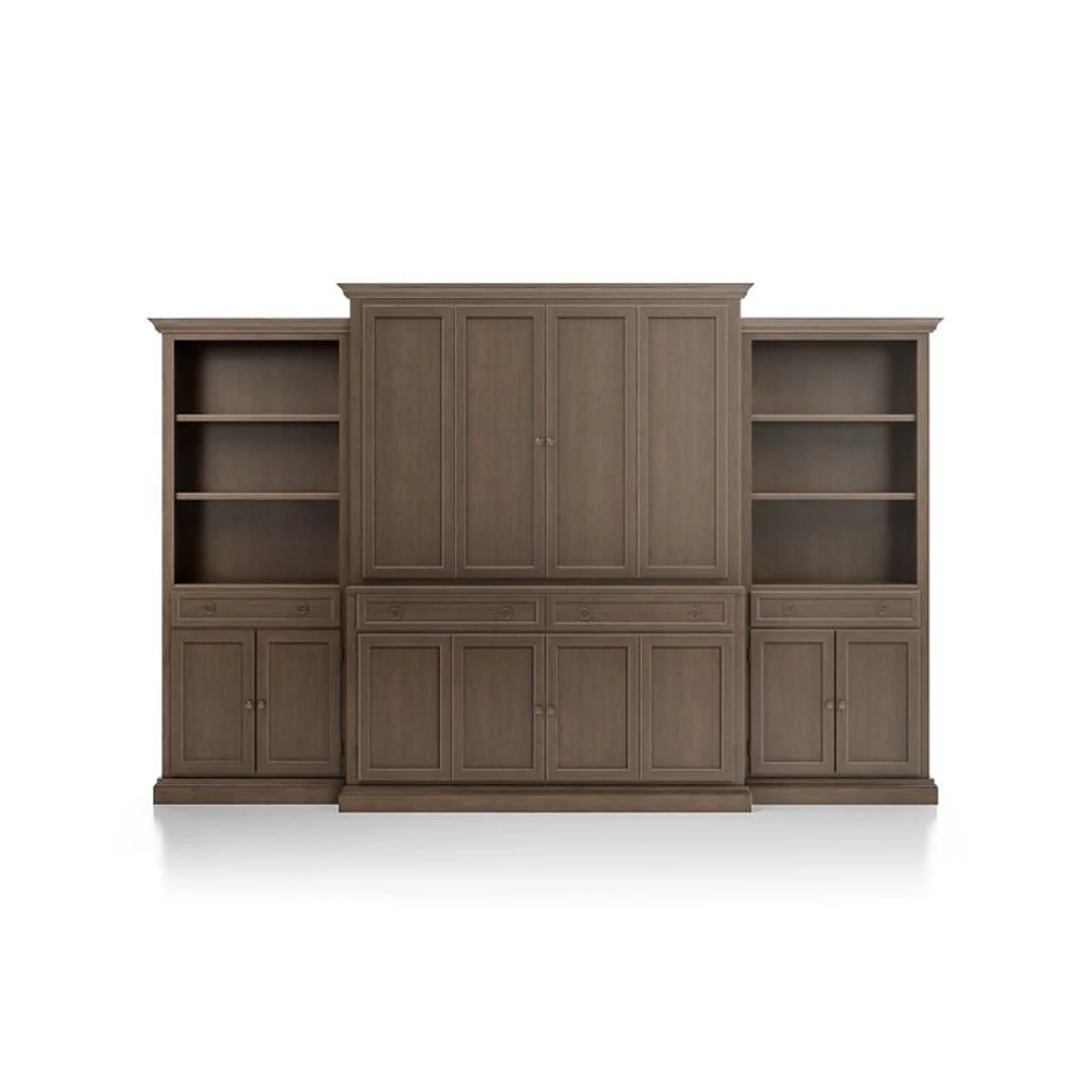 Cameo Pinot Lancaster 4-Piece Entertainment Center with Storage Bookcase
