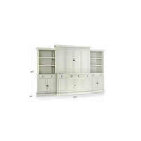 Cameo Vamelie 4-Piece Entertainment Center with Storage Bookcase