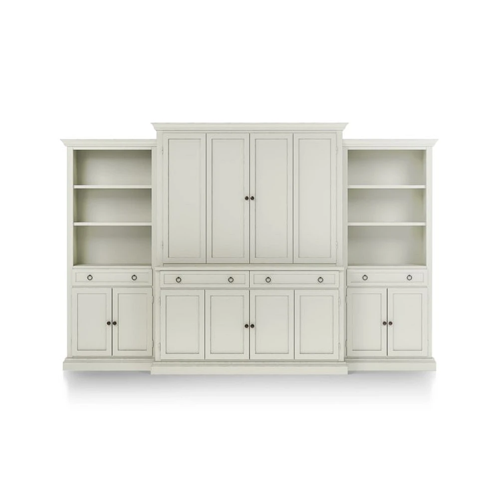 Cameo Vamelie 4-Piece Entertainment Center with Storage Bookcase