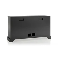 Cameo 64" Bruno Black Modular Storage Media Console with Glass Doors
