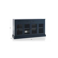 Cameo 64" Indigo Modular Storage Media Console with Glass Doors