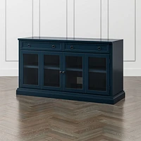 Cameo 64" Indigo Modular Storage Media Console with Glass Doors