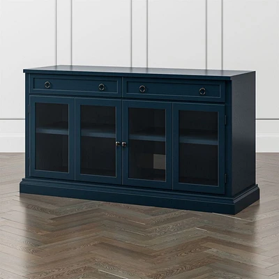 Cameo 64" Indigo Modular Storage Media Console with Glass Doors