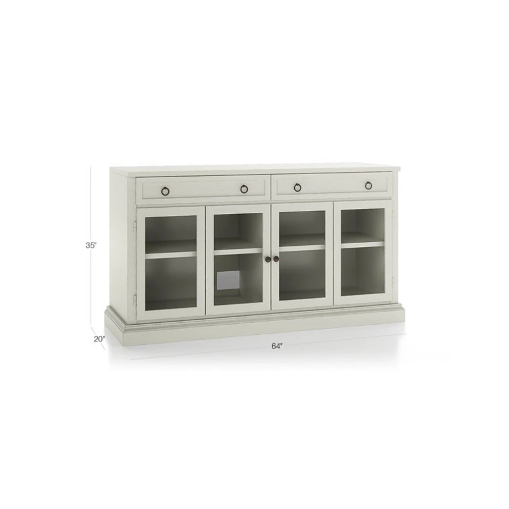 Cameo 64" Vamelie Modular Storage Media Console with Glass Doors