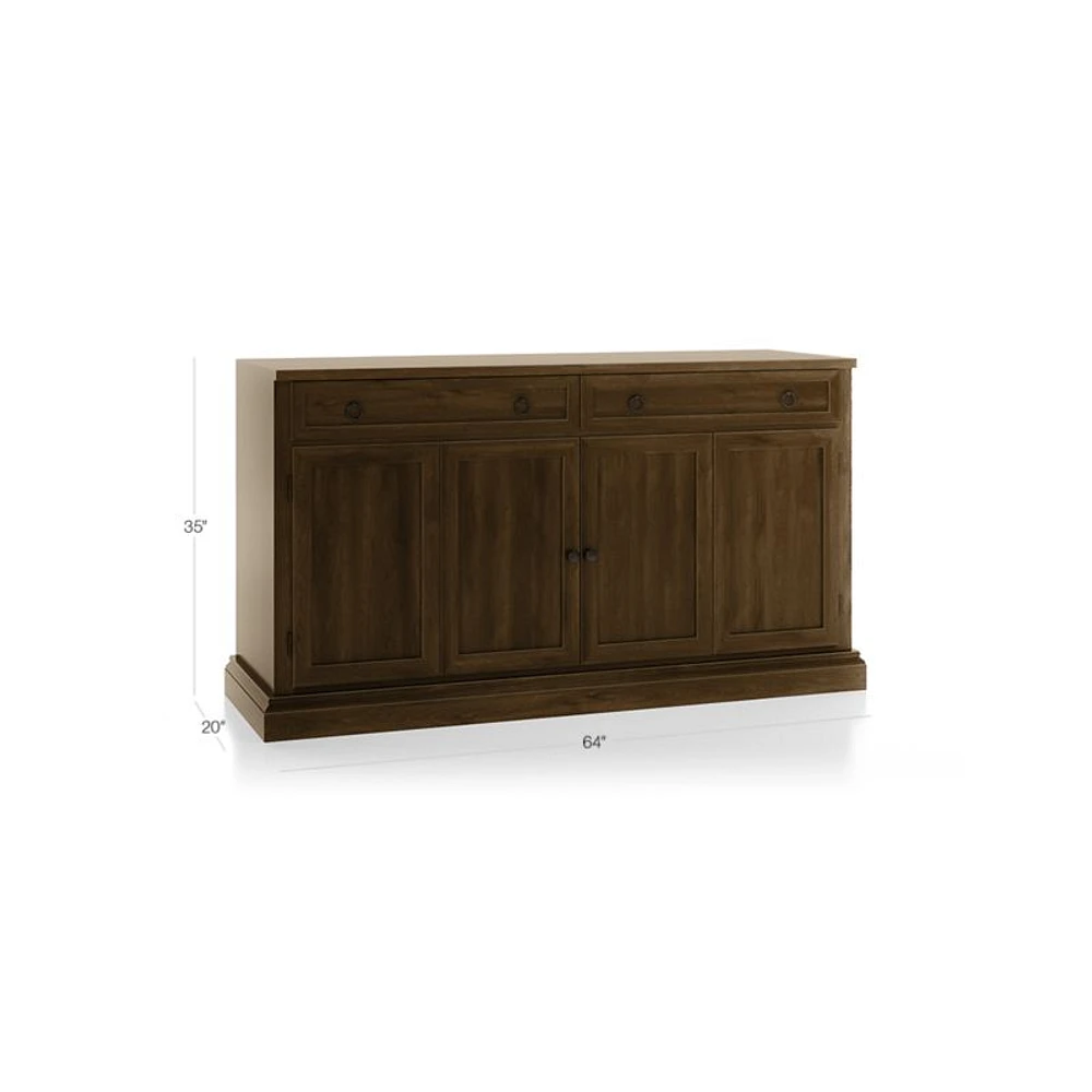 Cameo 64" Nero Noce Modular Storage Media Console