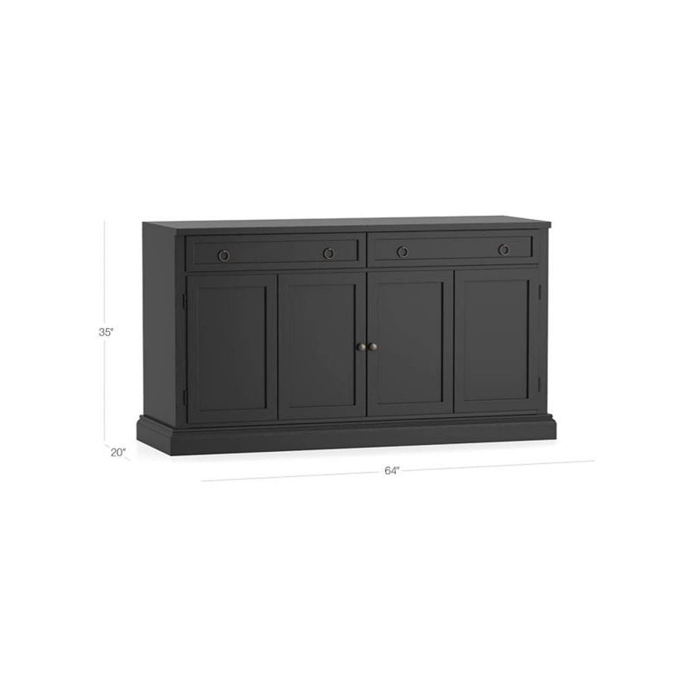 Cameo 64" Bruno Black Modular Storage Media Console