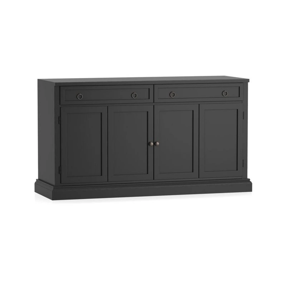 Cameo 64" Bruno Black Modular Storage Media Console