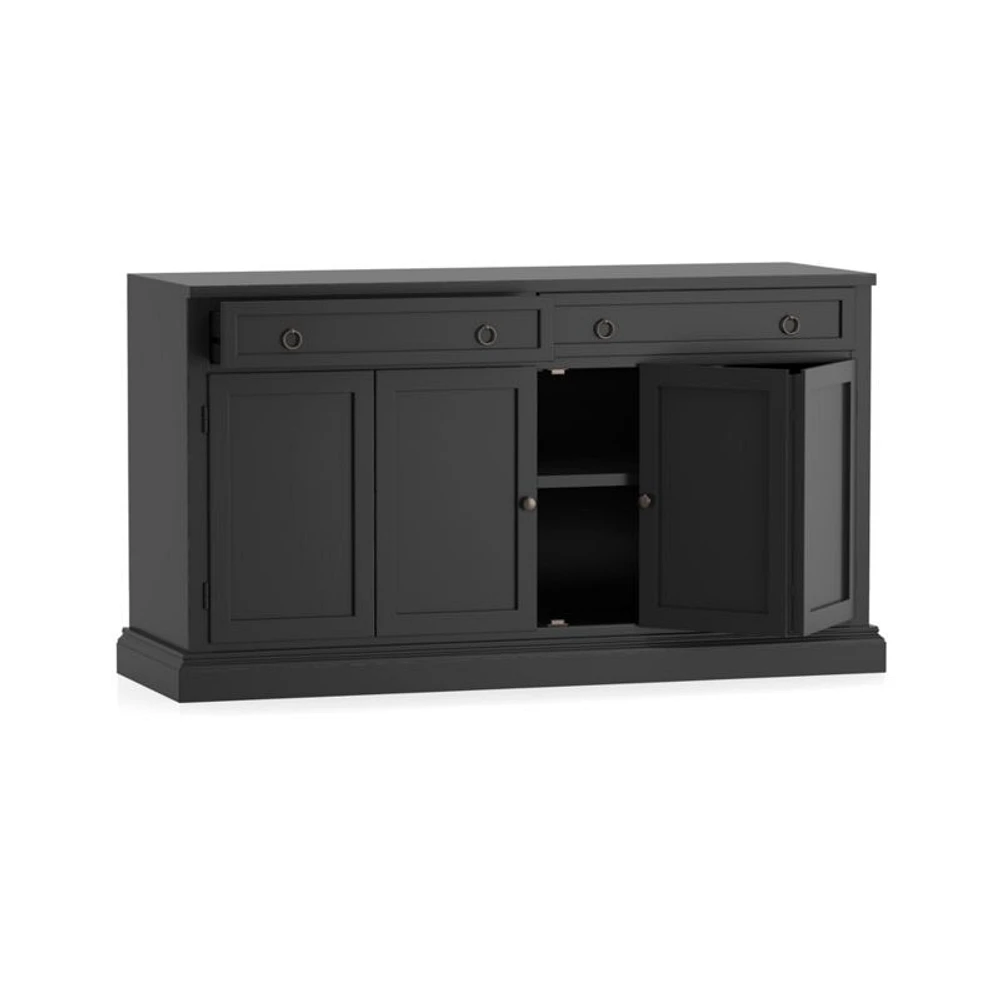 Cameo 64" Bruno Black Modular Storage Media Console
