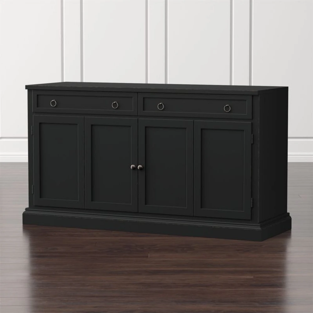 Cameo 64" Bruno Black Modular Storage Media Console