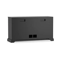 Cameo 64" Bruno Black Modular Storage Media Console with Glass Doors