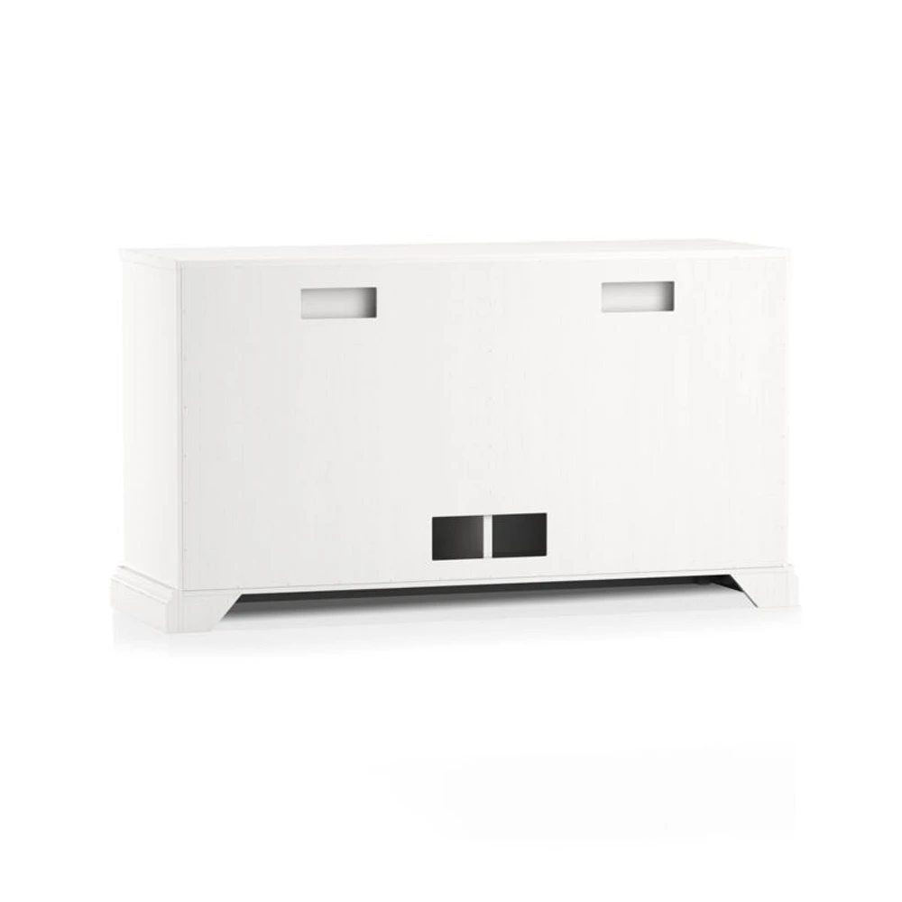Cameo 64" White Modular Storage Media Console with Glass Doors