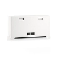 Cameo 64" White Modular Storage Media Console with Glass Doors