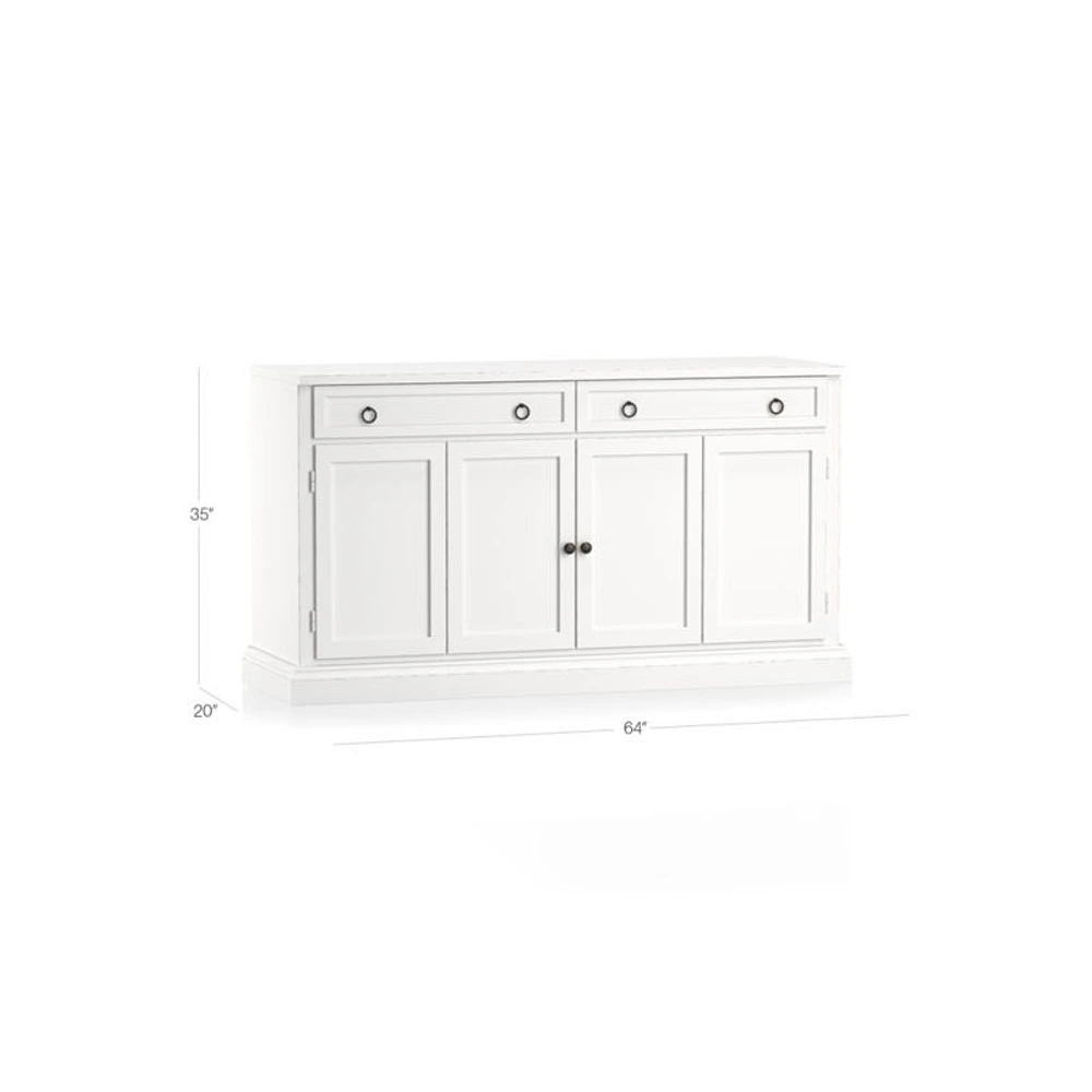 Cameo 64" White Modular Storage Media Console