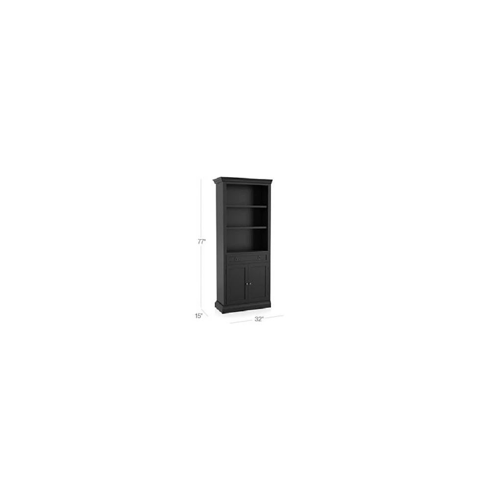 Cameo Bruno Black Left Storage Bookcase