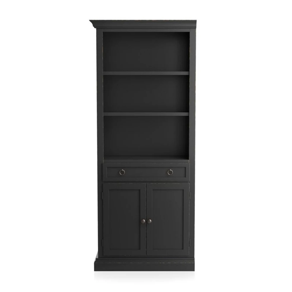 Cameo Bruno Black Left Storage Bookcase