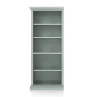 Cameo Blue Grey Open Bookcase with Left Crown