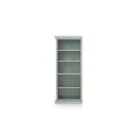 Cameo Blue Grey Open Bookcase with Left Crown