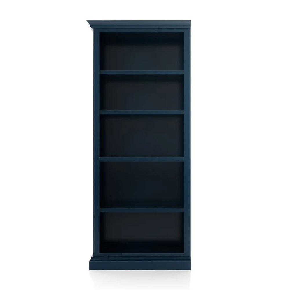 Cameo Indigo Open Bookcase with Left Crown