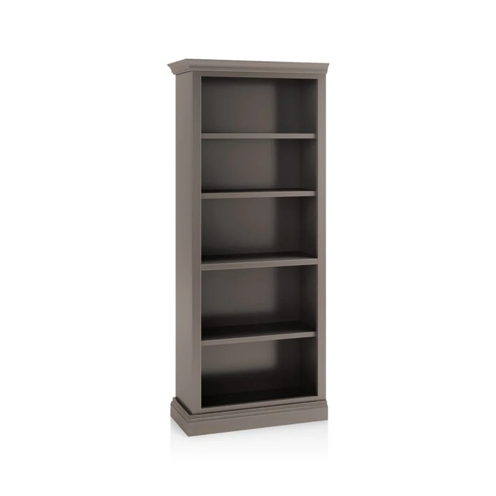 Cameo Grigio Open Bookcase with Left Crown
