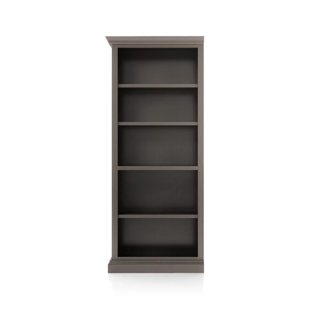 Cameo Grigio Open Bookcase with Left Crown