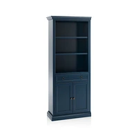 Cameo Indigo Storage Bookcase with Left Crown