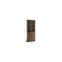 Cameo Nero Noce Storage Bookcase with Left Crown