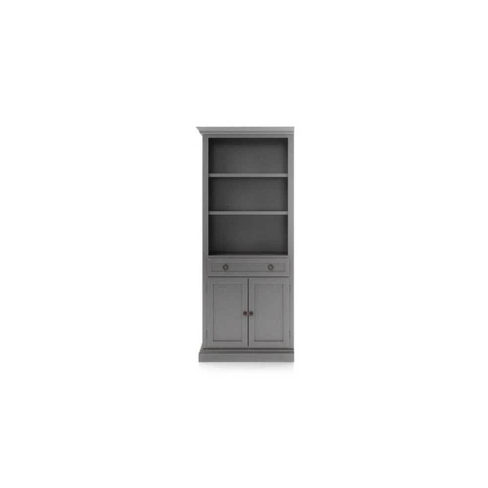 Cameo Grigio Storage Bookcase with Left Crown