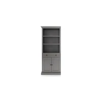 Cameo Grigio Storage Bookcase with Left Crown