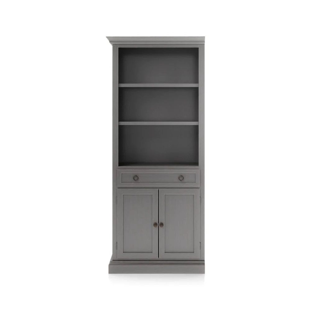 Cameo Grigio Storage Bookcase with Left Crown