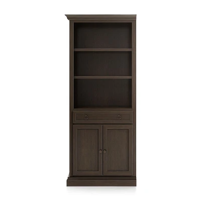 Cameo Pinot Lancaster Storage Bookcase with Left Crown