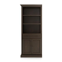 Cameo Pinot Lancaster Storage Bookcase with Left Crown