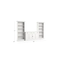 Cameo 3-Piece Modular White Storage Media Entertainment Center