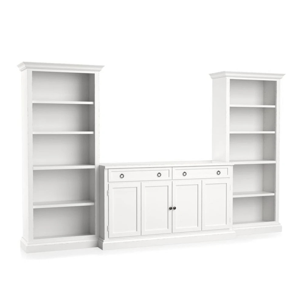 Cameo 3-Piece Modular White Storage Media Entertainment Center
