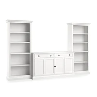 Cameo 3-Piece Modular White Storage Media Entertainment Center