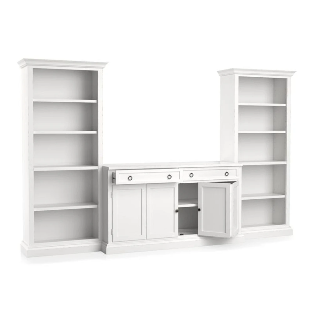 Cameo 3-Piece Modular White Storage Media Entertainment Center
