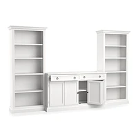 Cameo 3-Piece Modular White Storage Media Entertainment Center