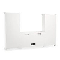 Cameo 3-Piece Modular White Storage Media Entertainment Center