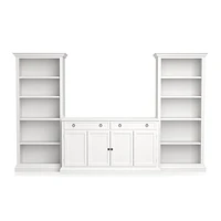 Cameo 3-Piece Modular White Storage Media Entertainment Center