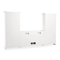 Cameo 3-Piece Modular White Media Entertainment Center with Storage Bookcases